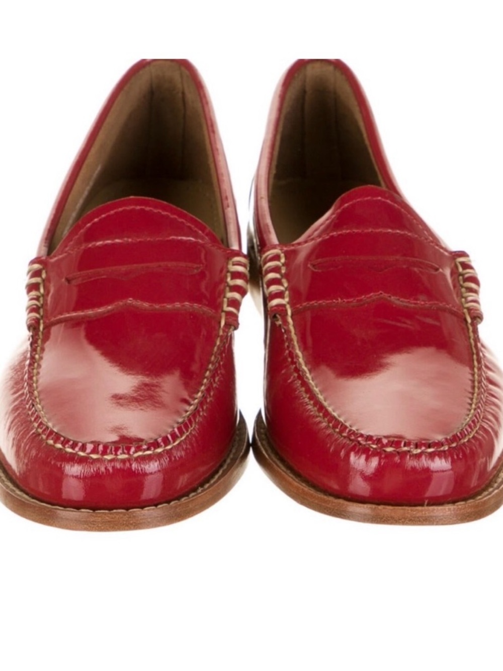 Red Whitney Weejuns Patent Leather Penny Loafer